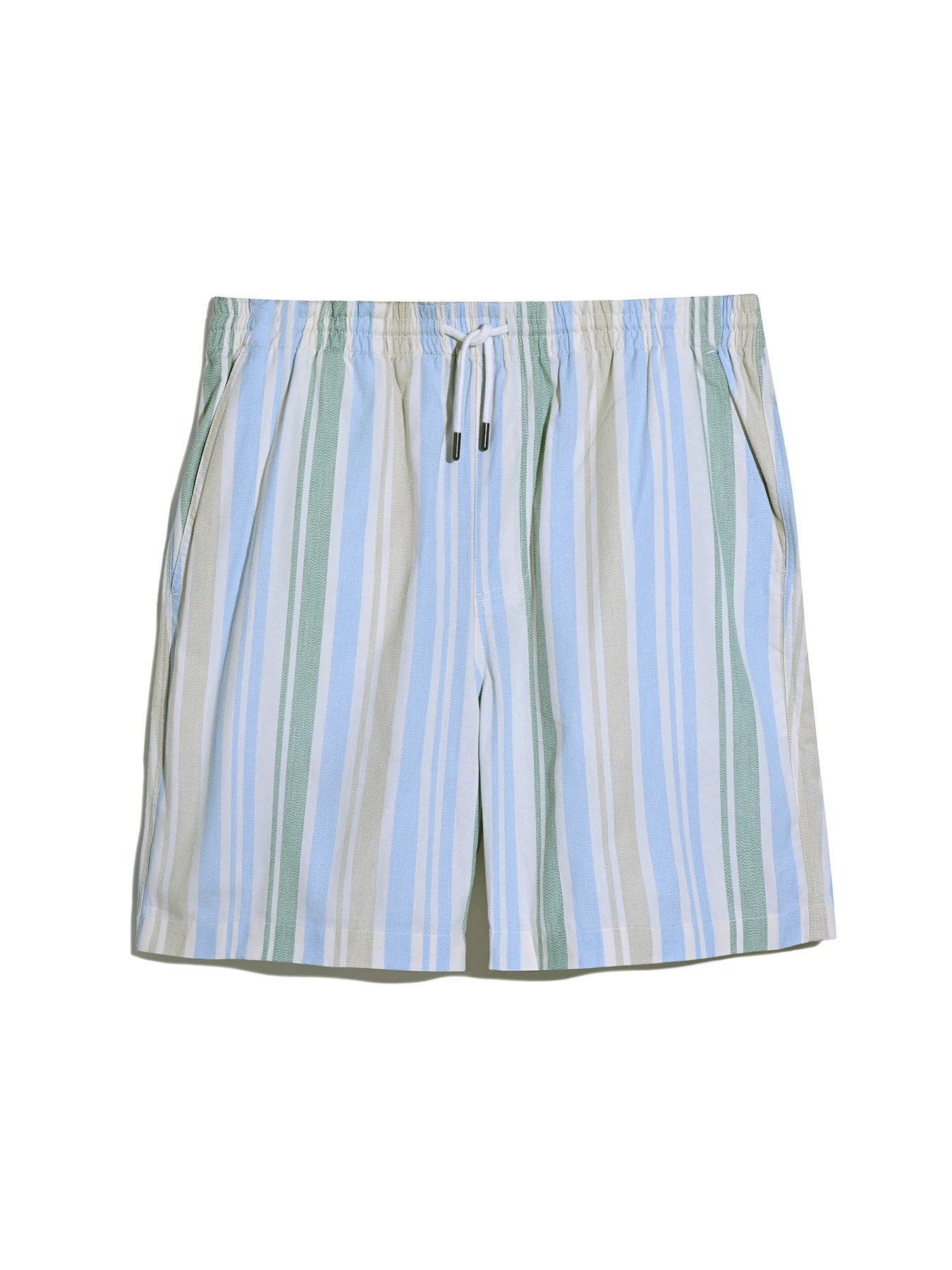 Redwald Thick Stripe Shorts In Ecru - Image 5