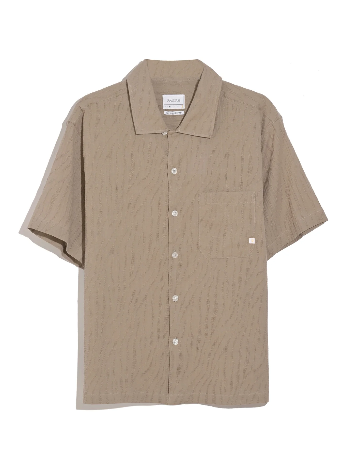 Riley Textured Short Sleeve Shirt In Ashen Taupe - Image 5