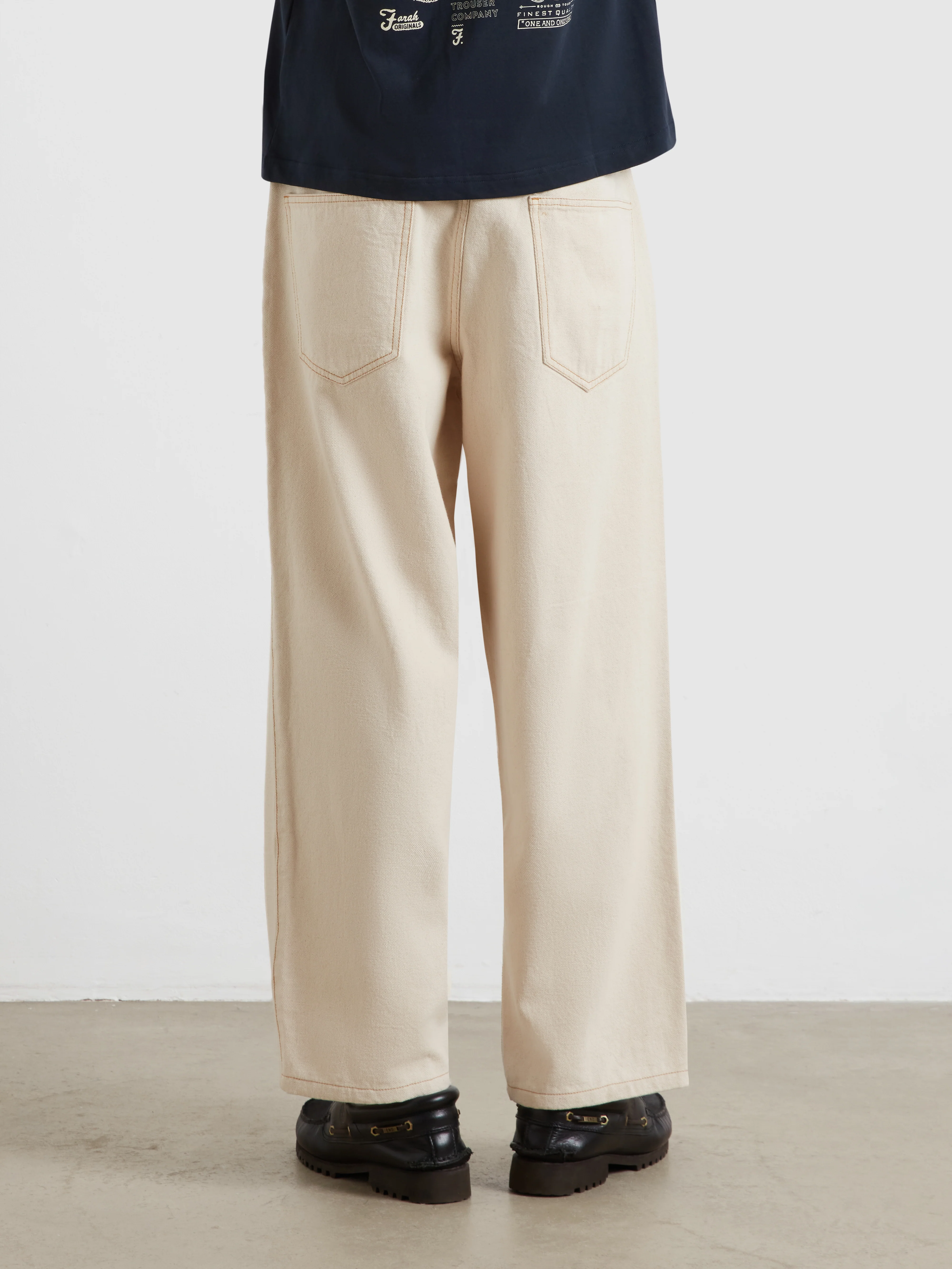 Sambrano Archive Canvas Trousers In Ecru - Image 3