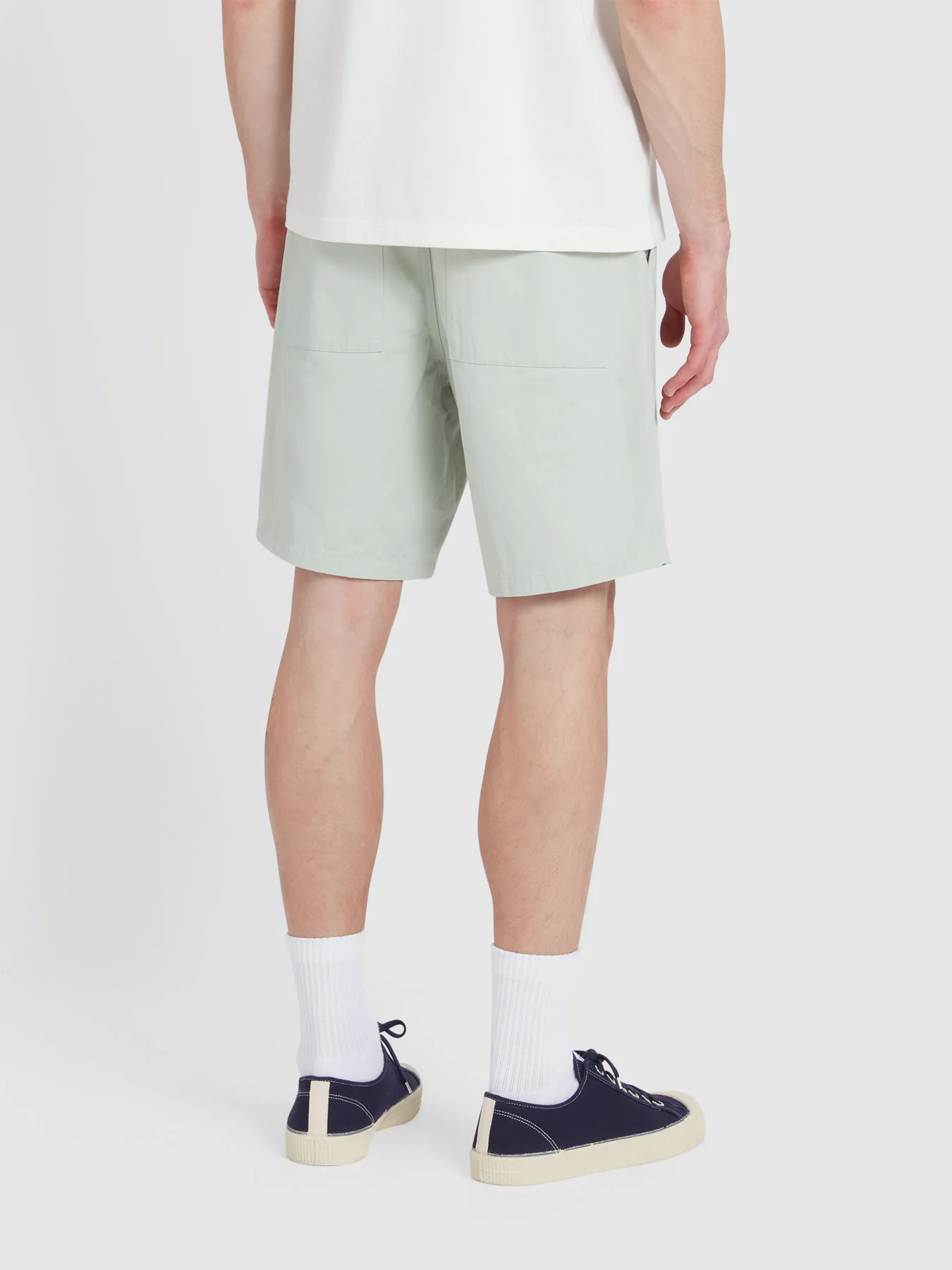 Sepel Twill Shorts In Grove Green - Image 3