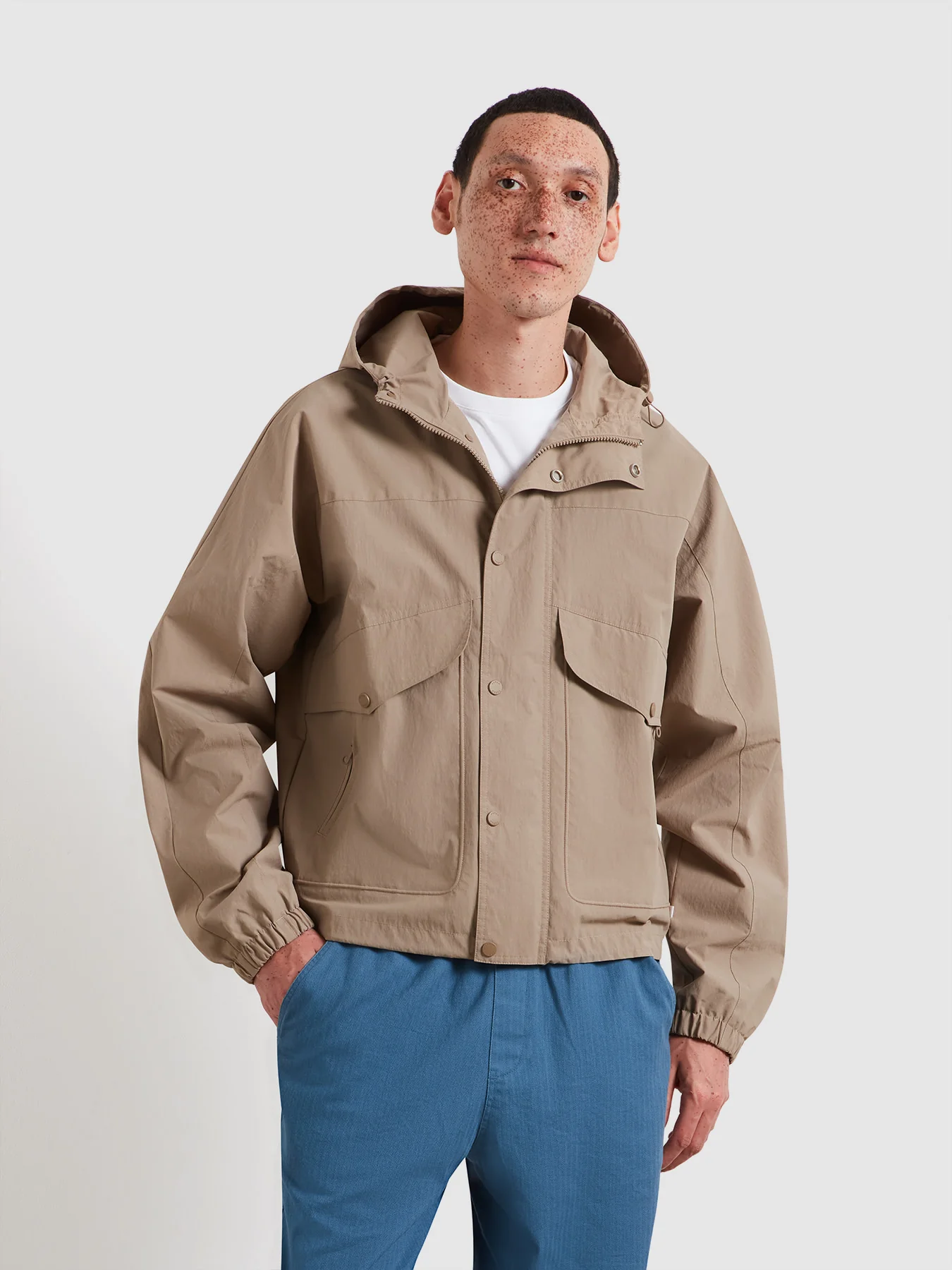 Shenley Hooded Jacket In Ashen Taupe - Image 2