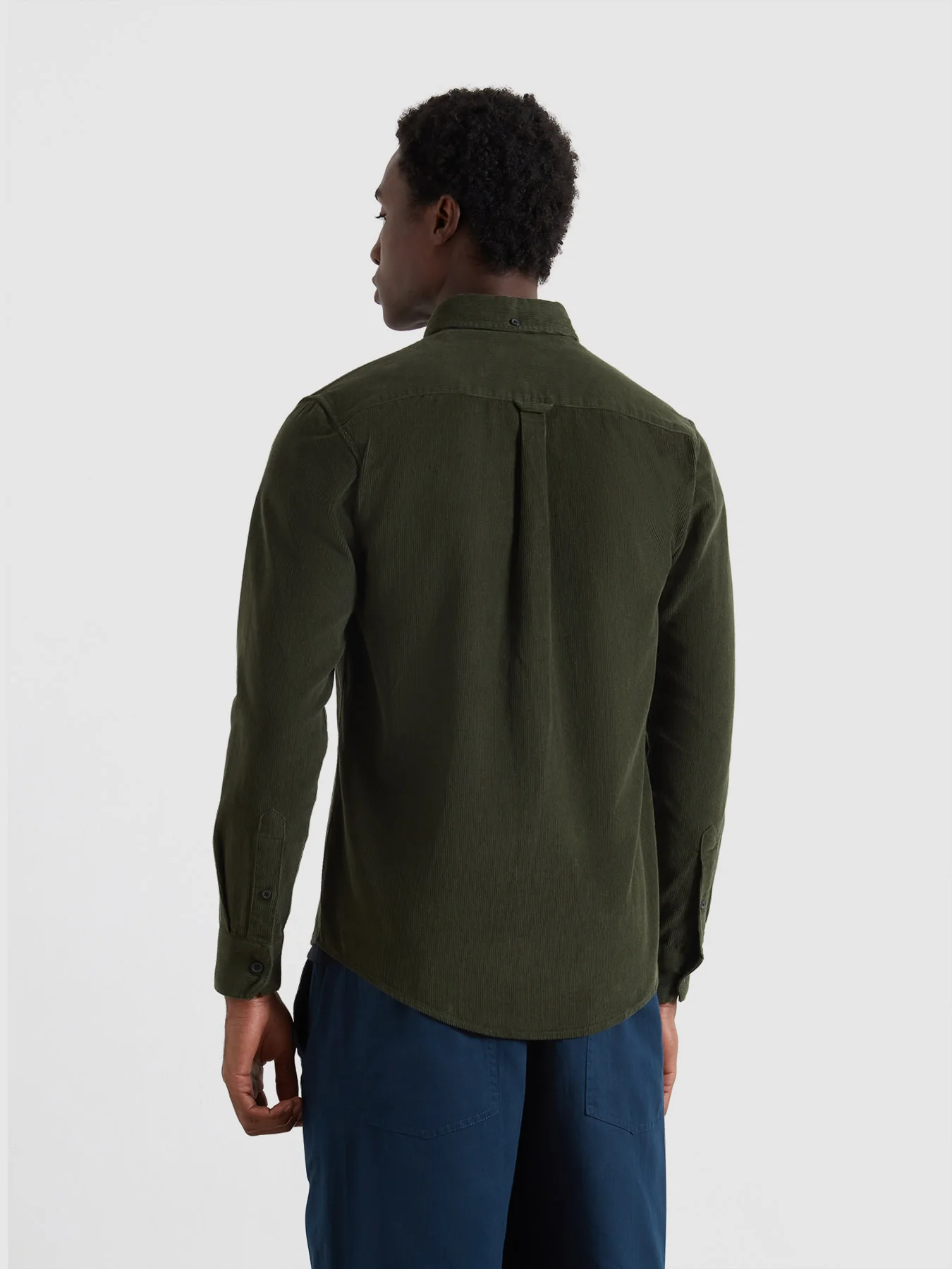 Spencer Casual Fit Corduroy Shirt In Rosemary - Image 3