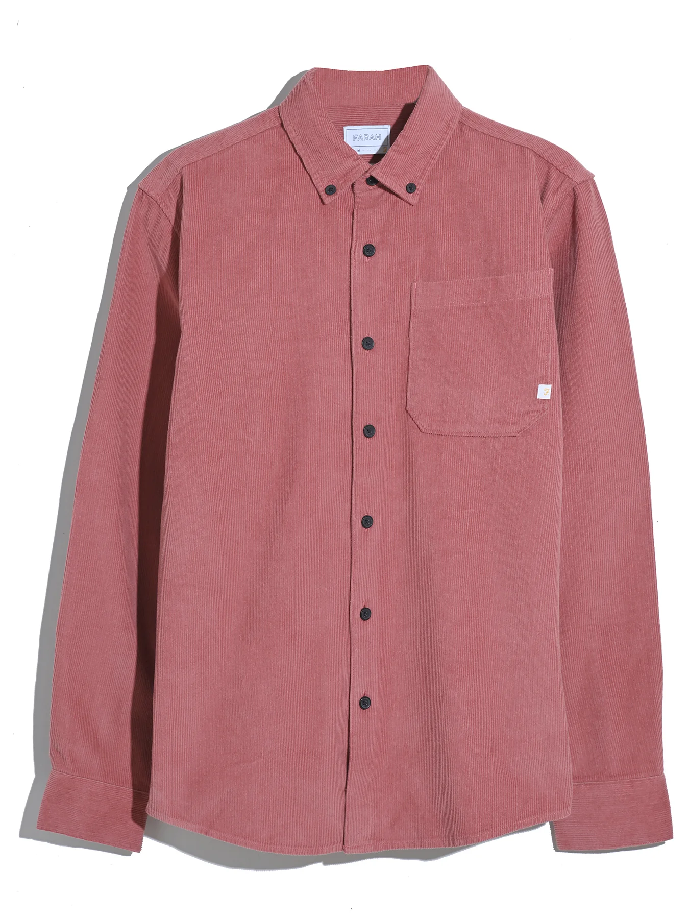 Spencer Casual Fit Corduroy Shirt In Varsity Pink - Image 5