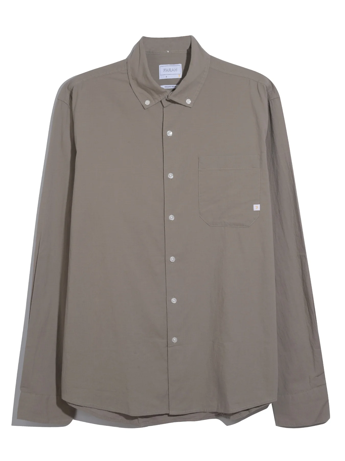 Stanford Poplin Shirt In Stone Grey - Image 5