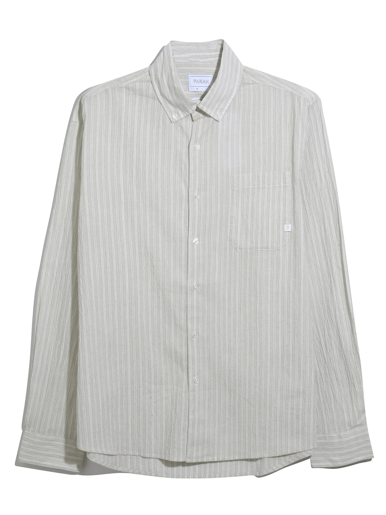Stanford Poplin Striped Shirt In Stone Grey - Image 5