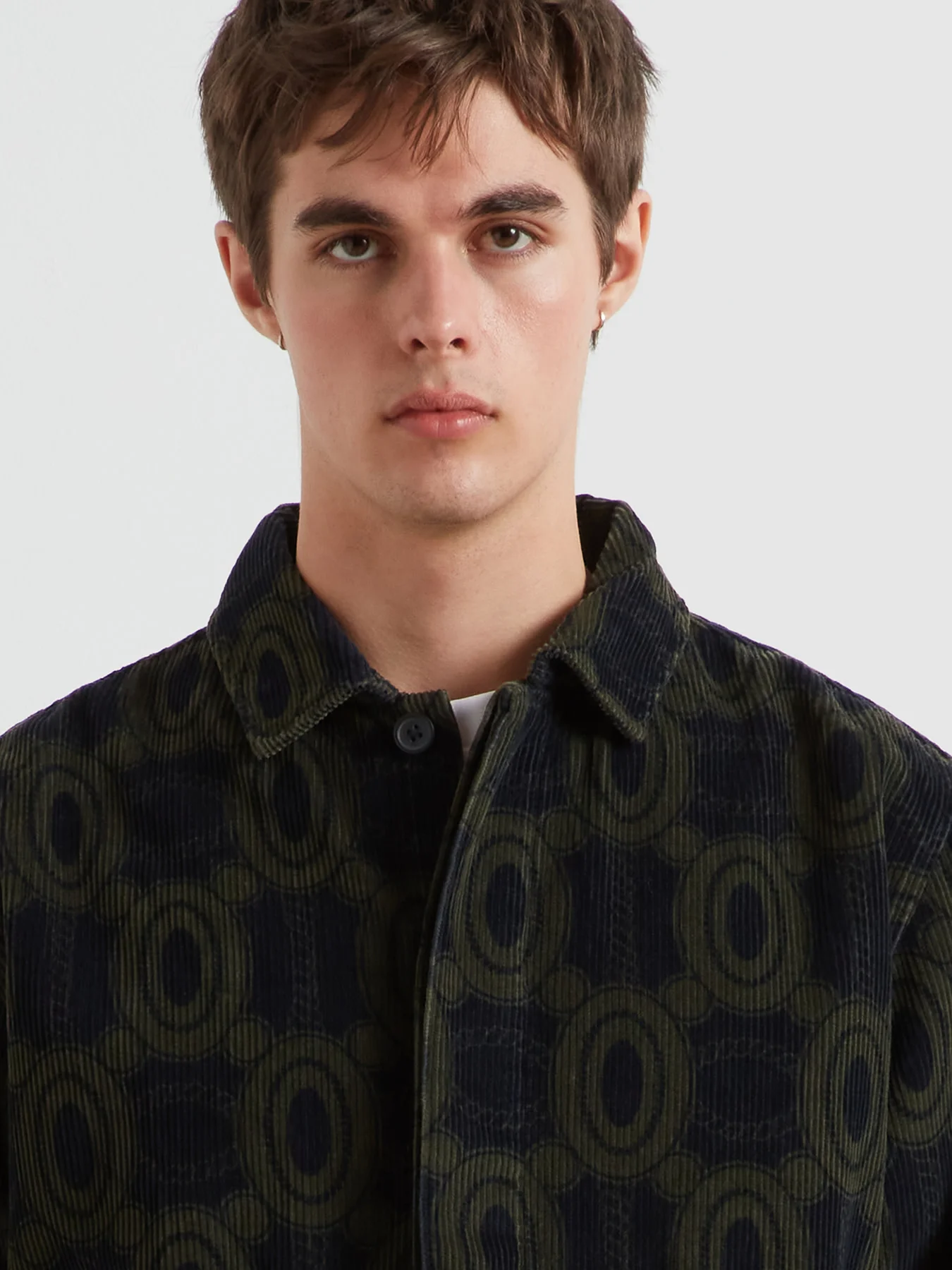 Stanley Cord Overshirt In True Navy - Image 4