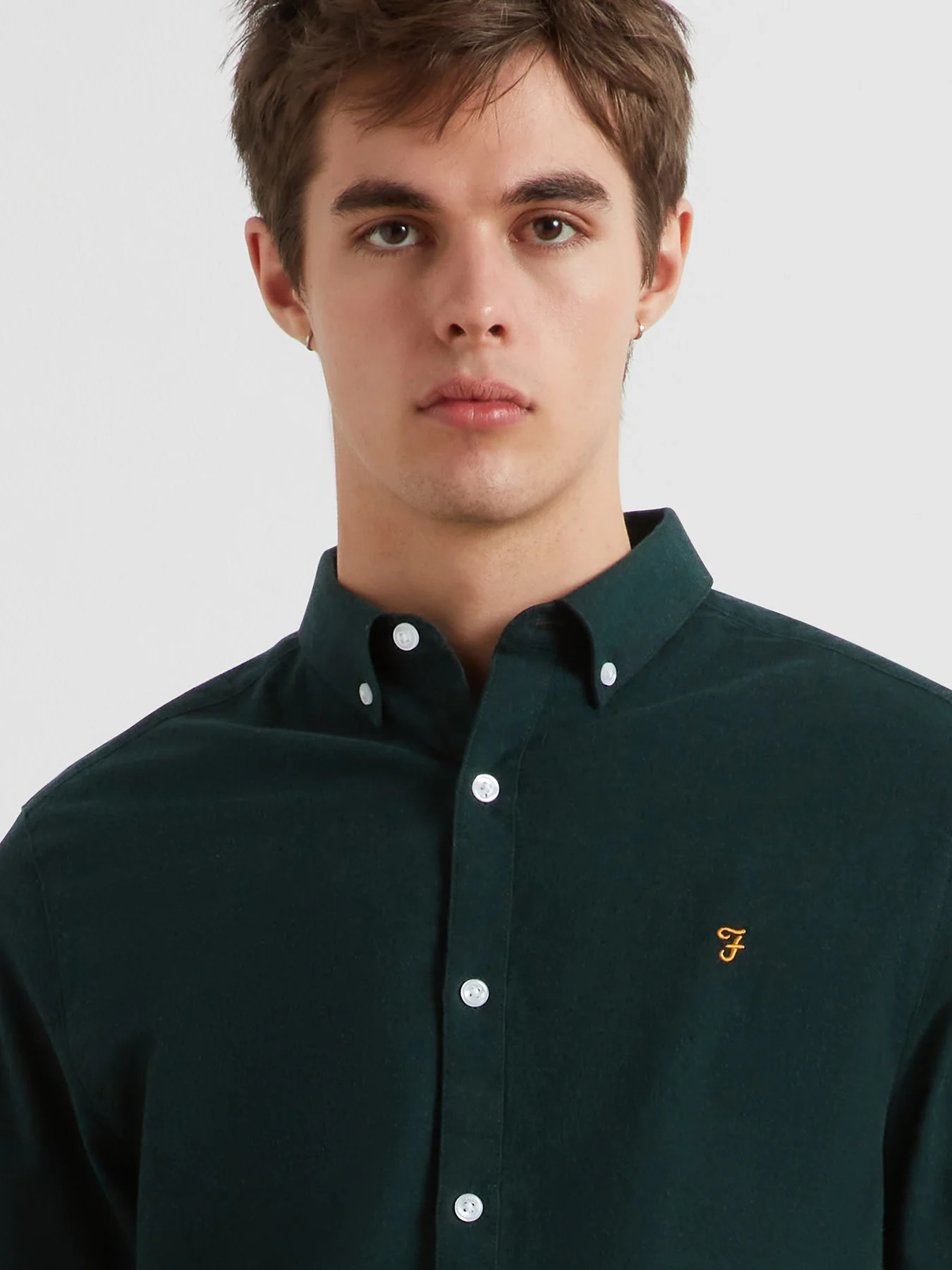 Steen Casual Fit Shirt In Woodland Pine Marl - Image 4