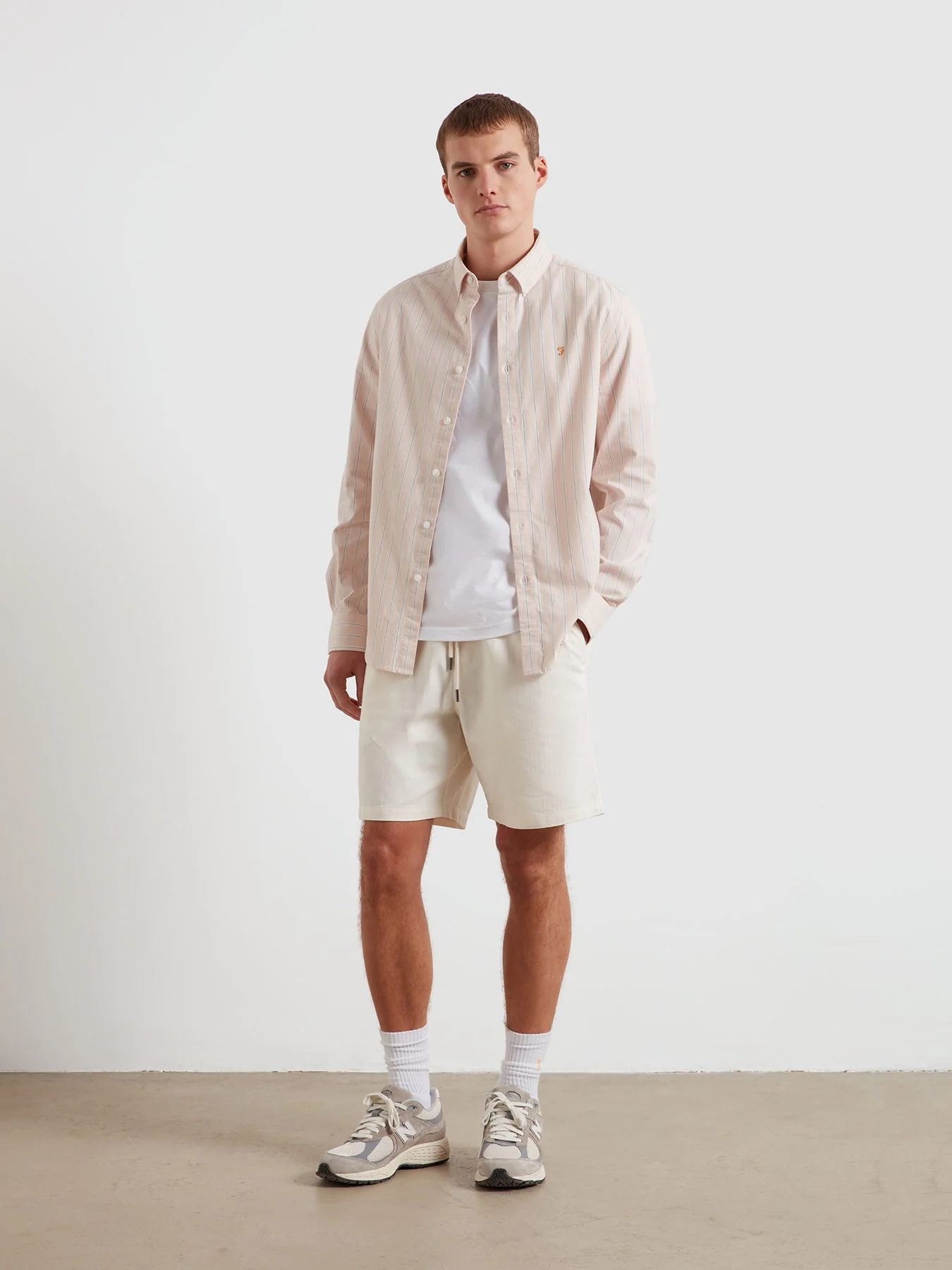Steen Striped Shirt In Floral Pink Marl - Image 2