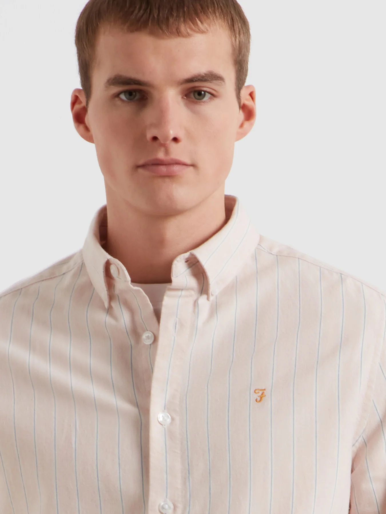 Steen Striped Shirt In Floral Pink Marl - Image 4