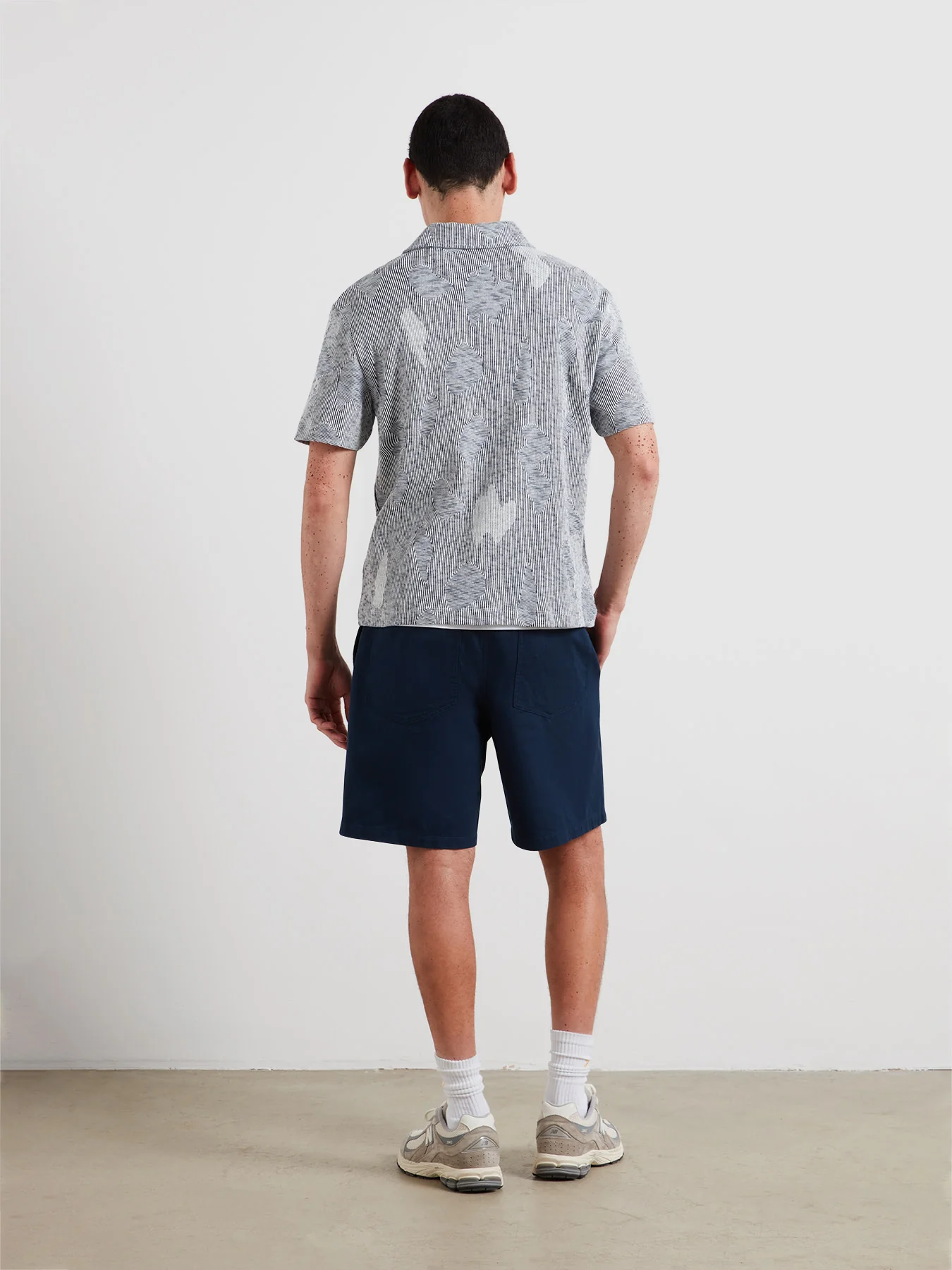 Stoker Jacquard Button Front Polo Shirt In Yale - Image 4