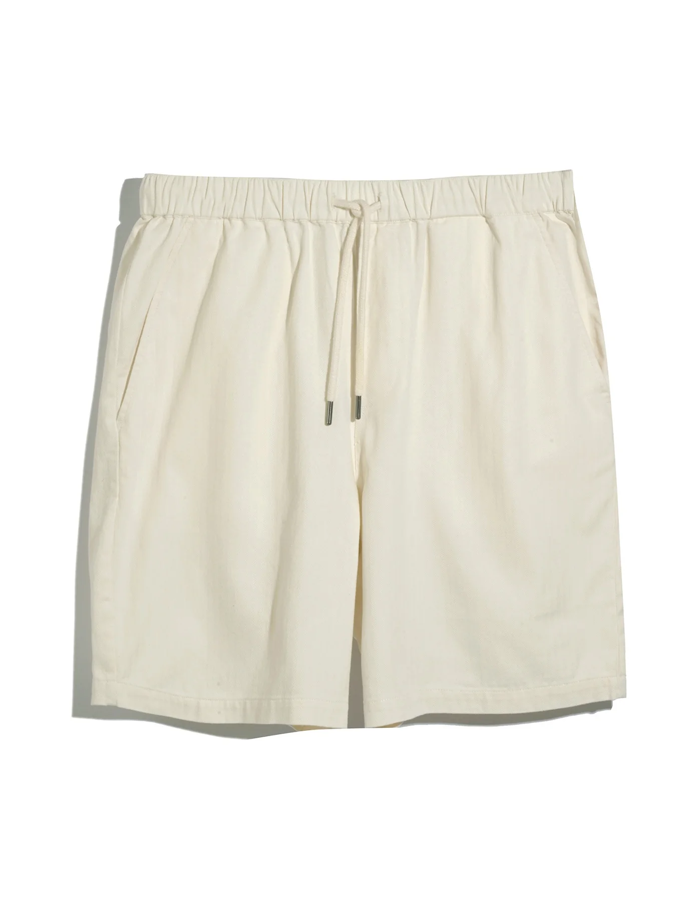 Swinton Drawstring Herringbone Shorts In Ecru - Image 6