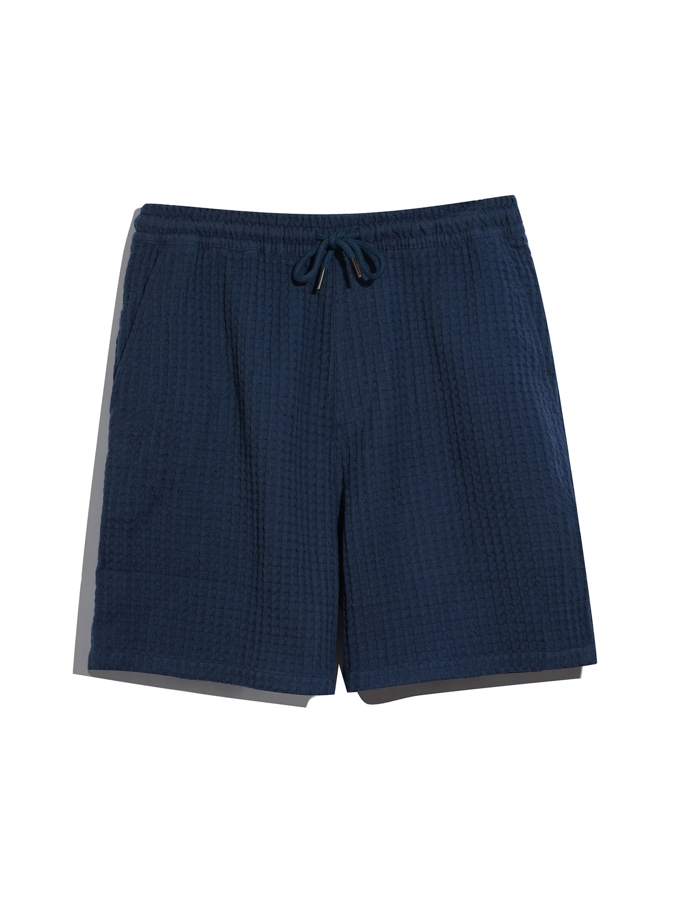 Swinton Waffle Shorts In Aegean Blue - Image 6