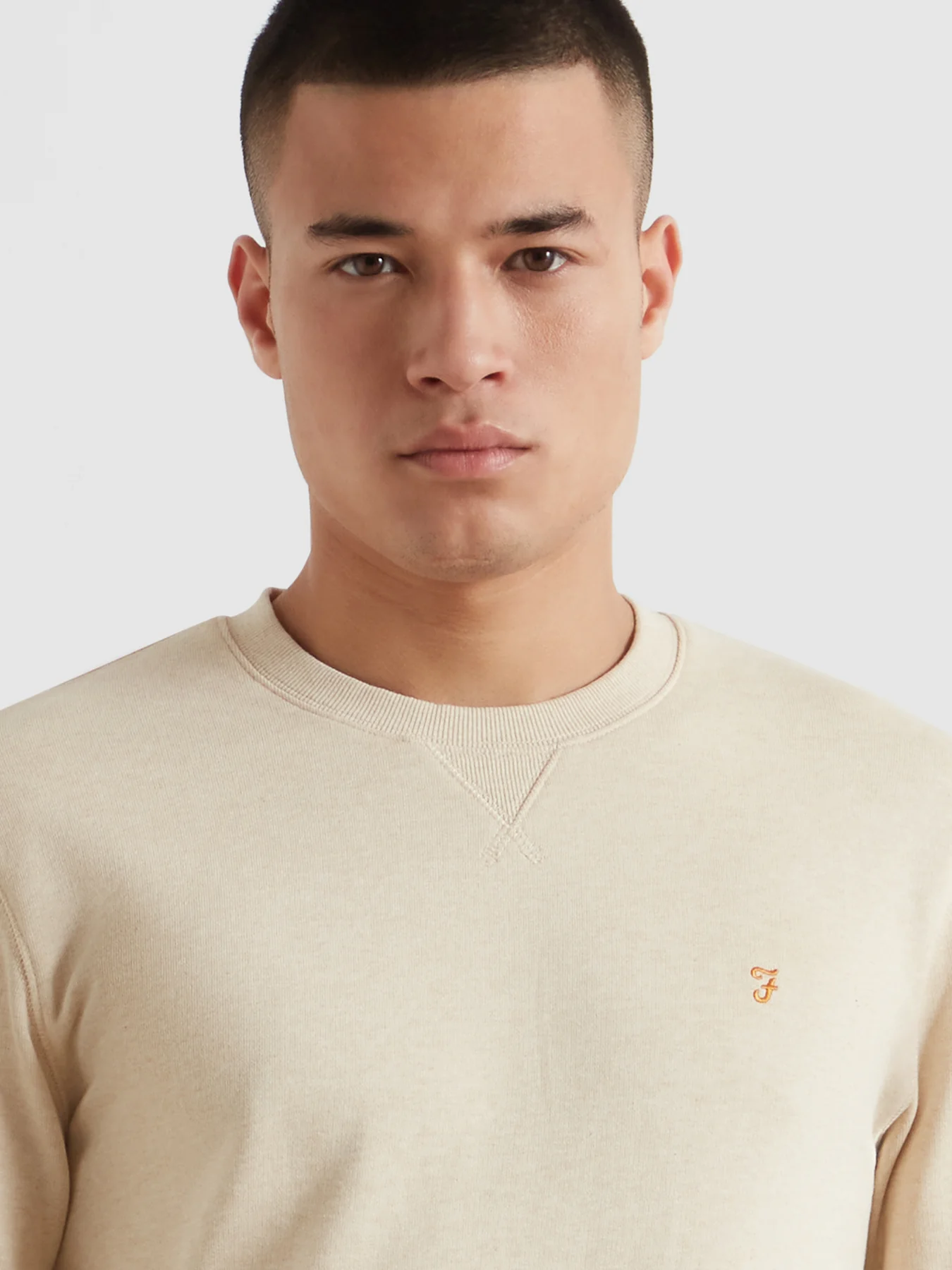 Tim Organic Cotton Crew Neck Sweatshirt In Birch Grey Marl - Image 4