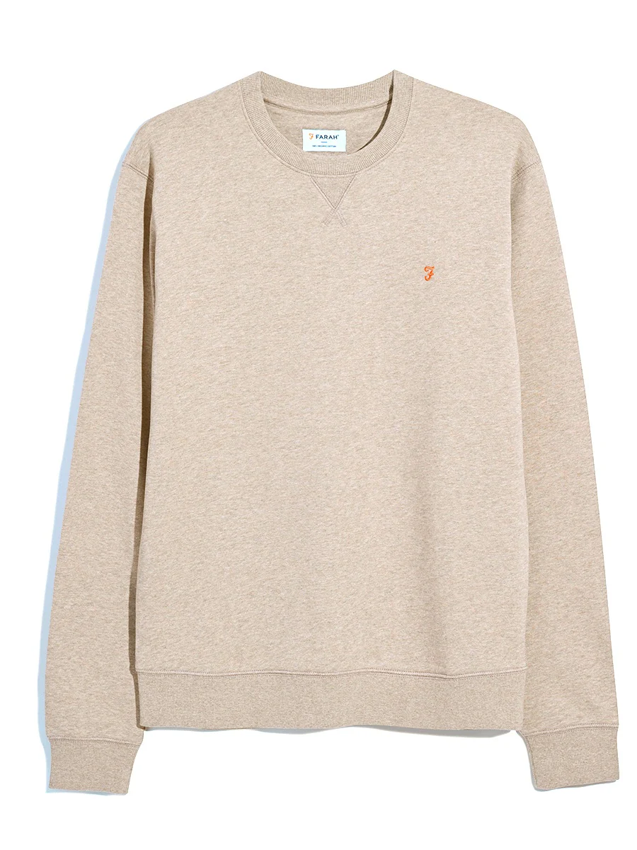 Tim Organic Cotton Crew Neck Sweatshirt In Birch Grey Marl - Image 5