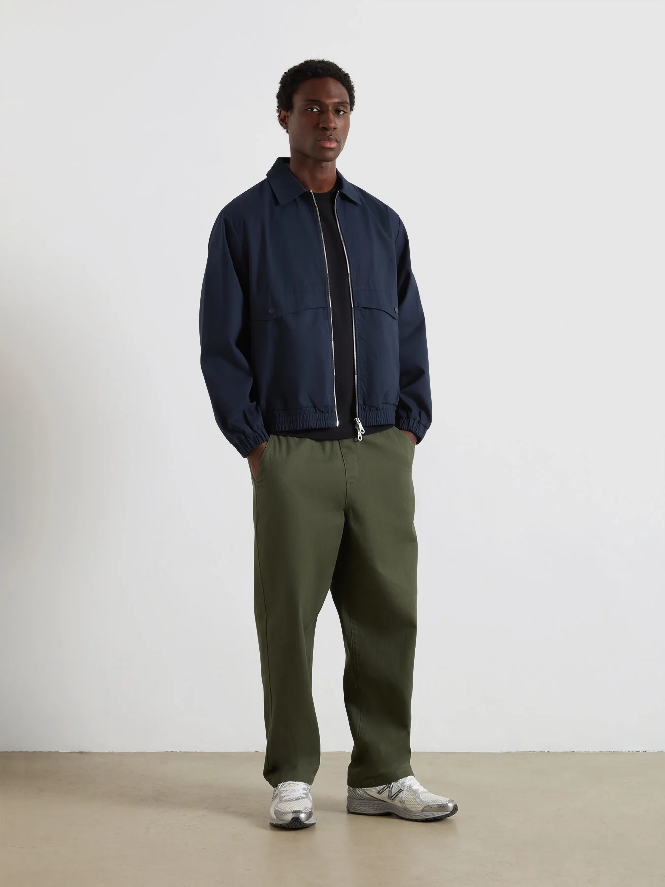 Tyler Blouson Jacket In True Navy - Image 2
