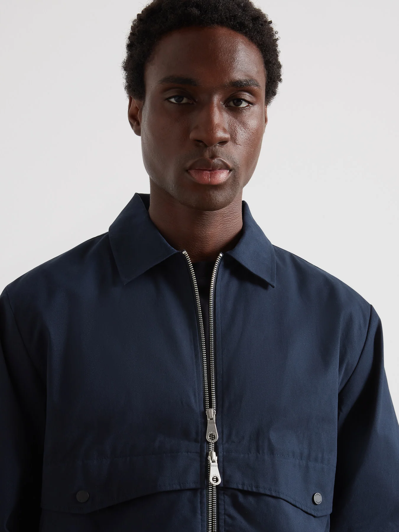 Tyler Blouson Jacket In True Navy - Image 4