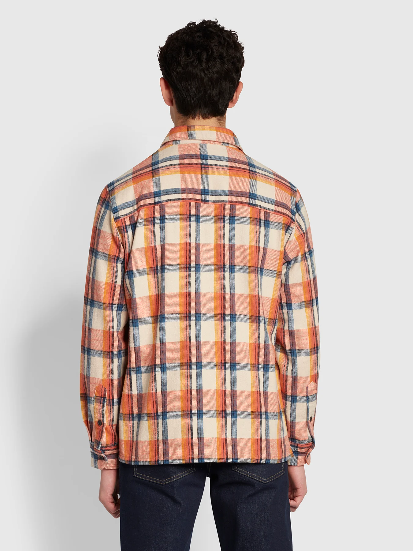 Whistler Relaxed Fit Organic Cotton Check Shirt In Cream - Image 4